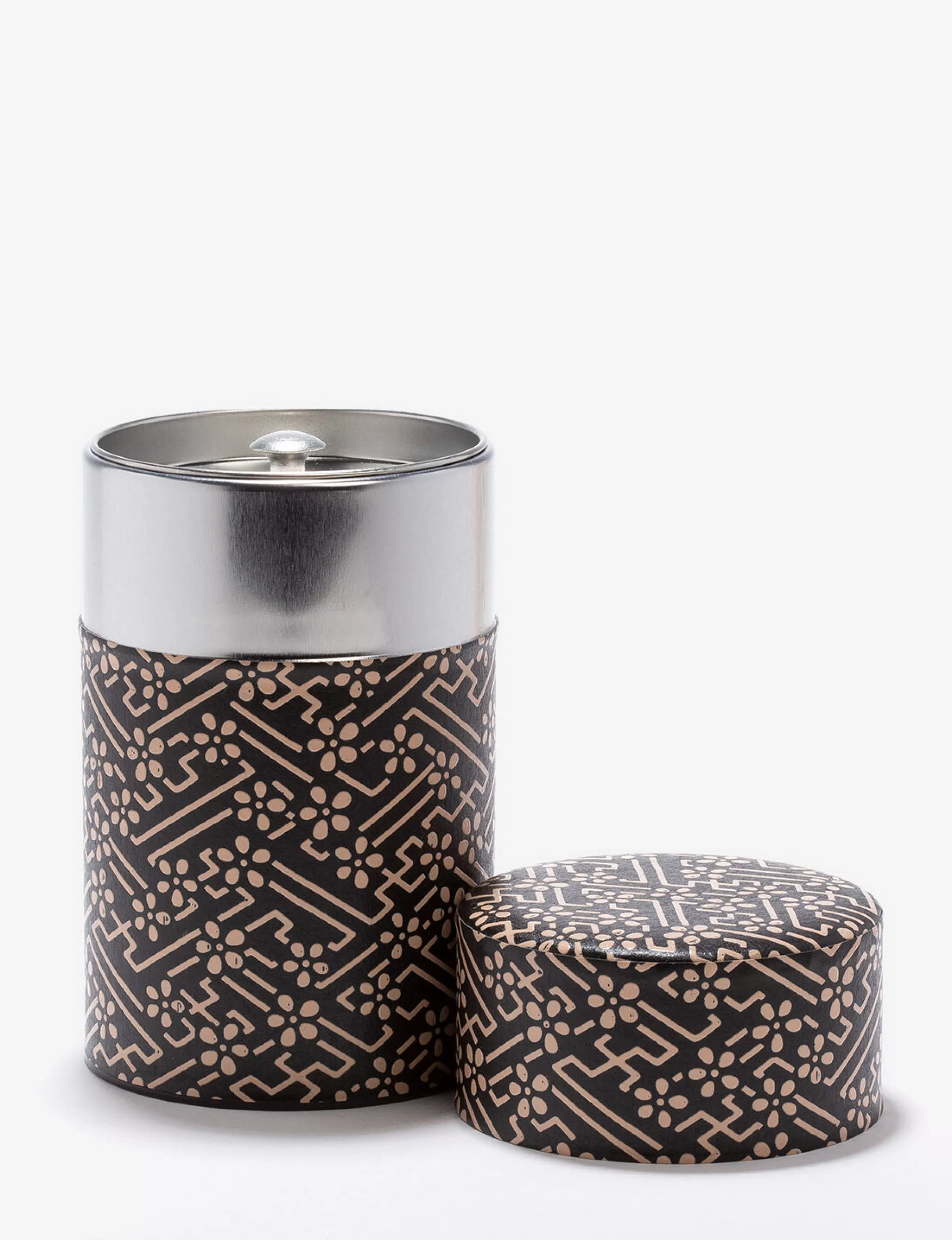 Sale Meiro - Boite À Thé Papier Washi Noir Et Blanc 100G Boîtes Vides Décorées