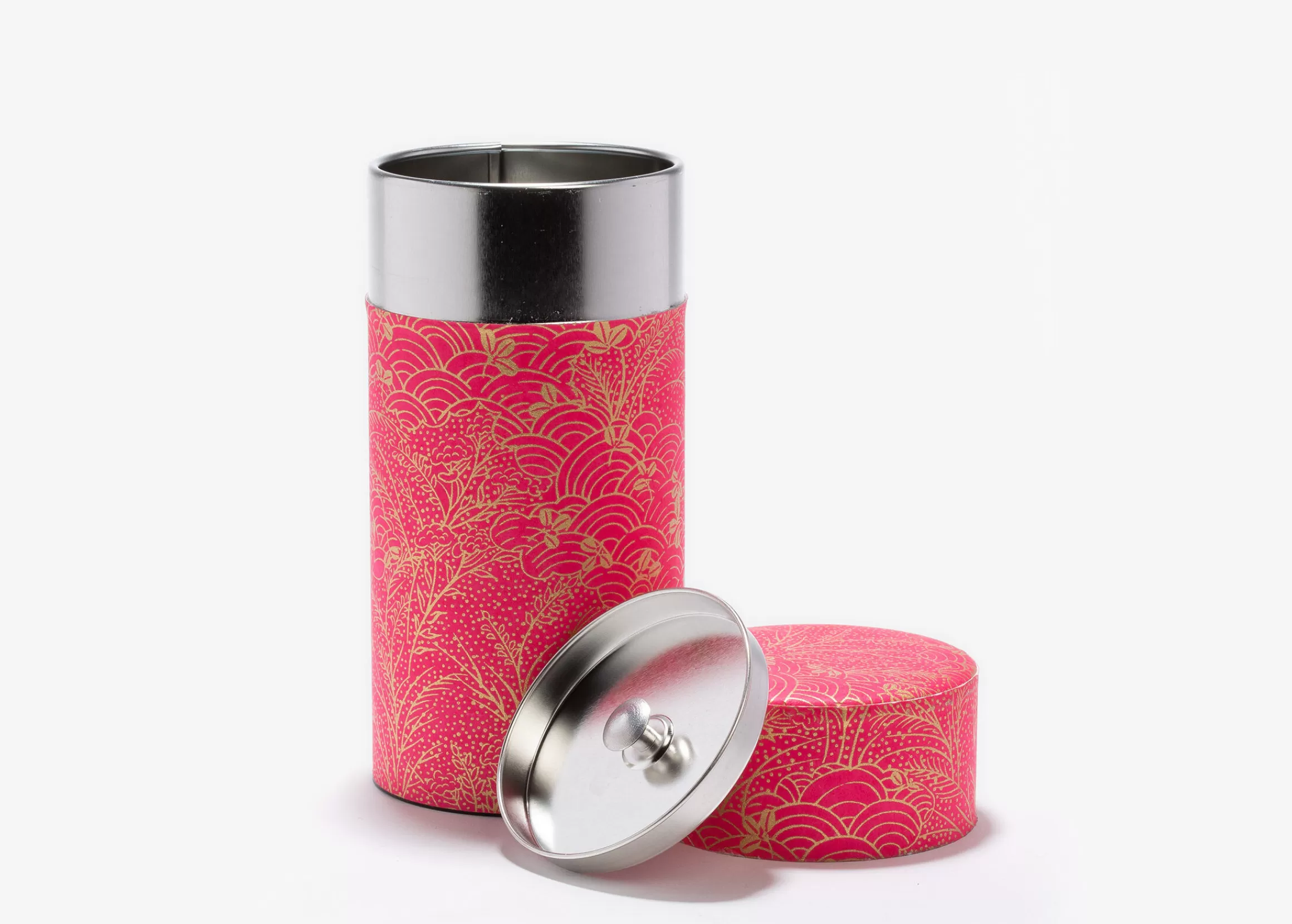 New Shoji, Boite À Thé Papier Washi Rose 150G Boîtes Vides Décorées